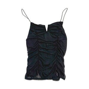 plus size y2k black ruched bustier cami - Size XXL